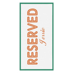 Lofaris Simple Color Custom Name Family Beach Pool Towel