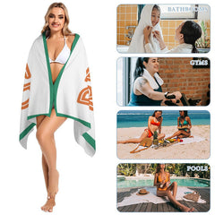 Lofaris Simple Color Custom Name Family Beach Pool Towel