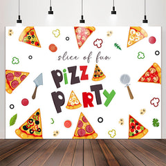 Lofaris Simple Cute Slice Of Fun Backdrop For Pizza Party