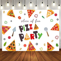 Lofaris Simple Cute Slice Of Fun Backdrop For Pizza Party