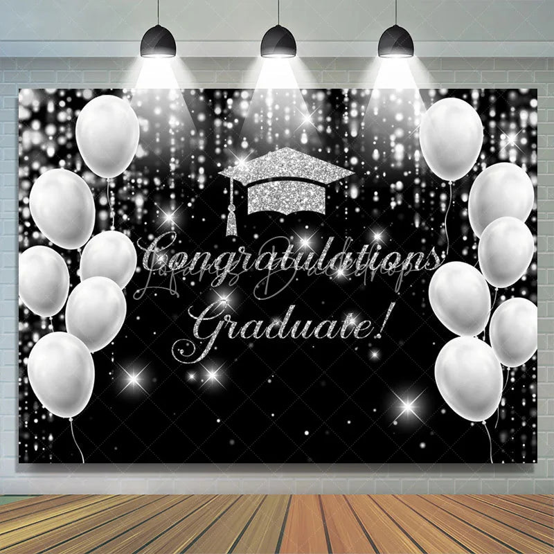Lofaris Simple Elegant Balloon Congratulation Backdrop