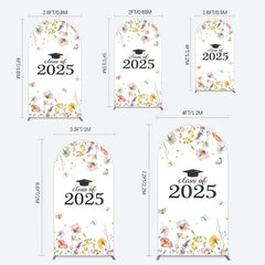 Lofaris Simple Floral Class Of 2025 Graduation Arch Backdrop