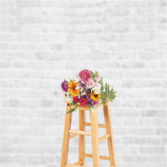 Lofaris Simple Grey Brick Wall Indoor Photography Backdrop