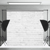 Lofaris Simple Grey Brick Wall Indoor Photography Backdrop
