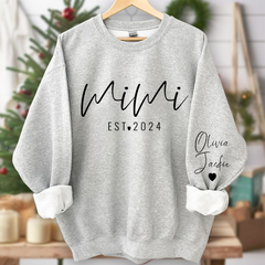 Lofaris Simple Mimi Est Grandkids Heart Custom Sweatshirt