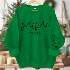 Lofaris Simple Mimi Est Grandkids Heart Custom Sweatshirt