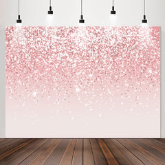 Lofaris Simple Pink Glitter Bokeh Birthday Backdrop For Girl