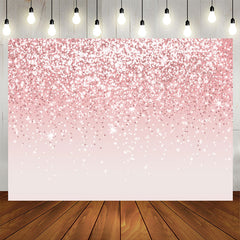 Lofaris Simple Pink Glitter Bokeh Birthday Backdrop For Girl