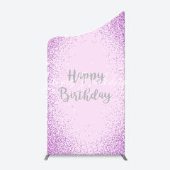 Lofaris Simple Purple Sparkling Arch Happy Birthday Backdrop