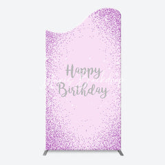 Lofaris Simple Purple Sparkling Arch Happy Birthday Backdrop