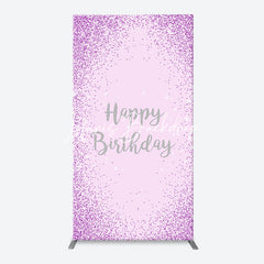Lofaris Simple Purple Sparkling Arch Happy Birthday Backdrop