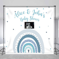 Lofaris Simple Rainbow Custom Name Photo Baby Shower Backdrop