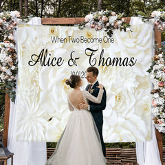 Lofaris Simple White Flowers And Peaceful Wedding Backdrop