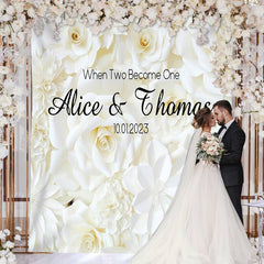 Lofaris Simple White Flowers And Peaceful Wedding Backdrop