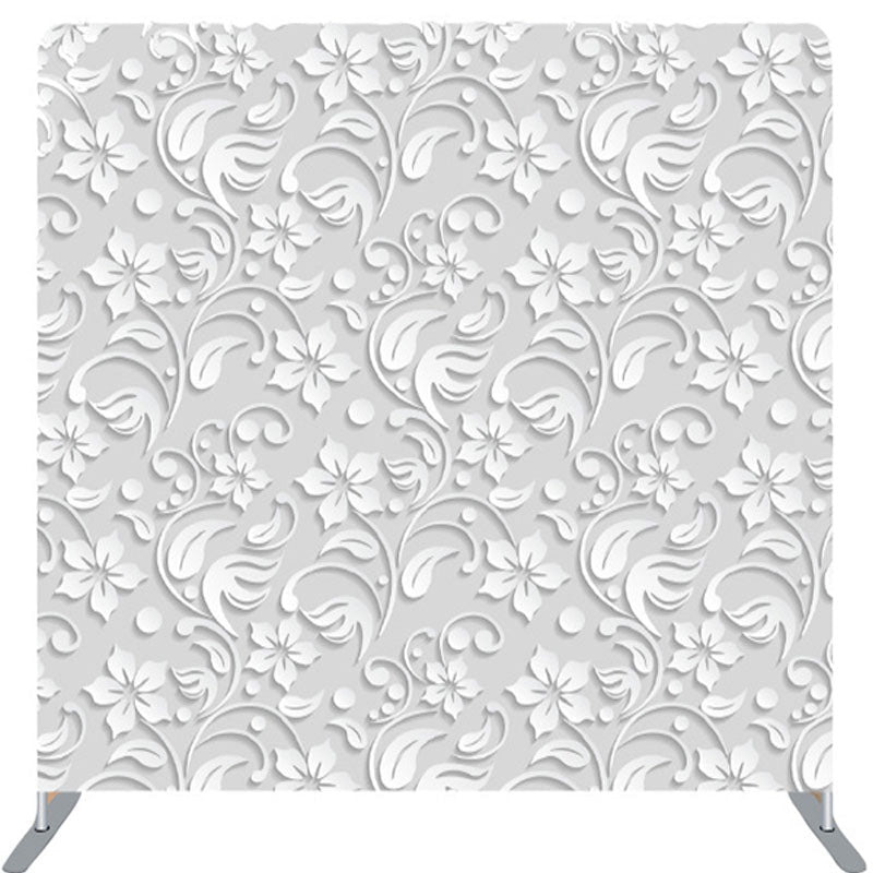 Lofaris Simple White Spiral Floral Backdrop Cover For Decor