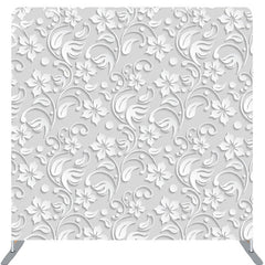 Lofaris Simple White Spiral Floral Backdrop Cover For Decor