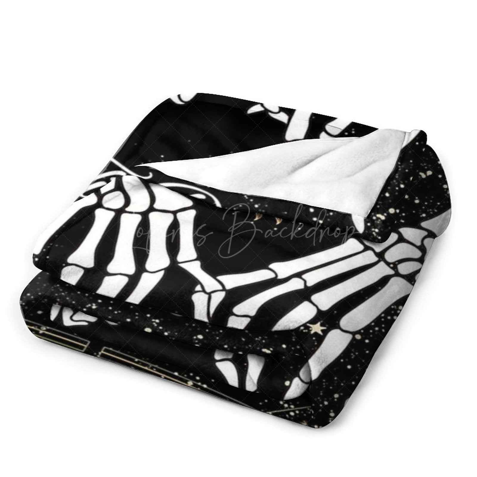 Lofaris Skeleton Till Death Halloween Custom Name Blanket