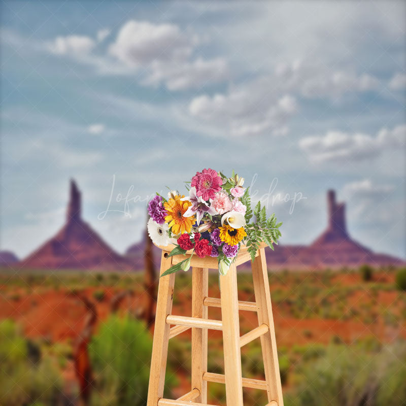 Lofaris Sky Plant Desert Mountains Natural Scenery Backdrop