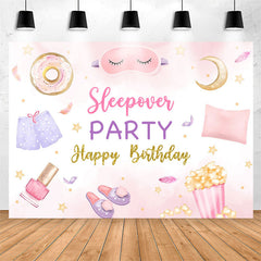 Lofaris Sleepover Party Dessert Girls Birthday Backdrop