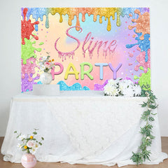 Lofaris Slime Party Glitter Graffiti Themed Backdrop