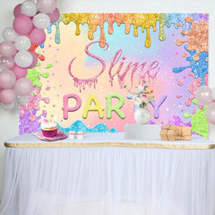 Lofaris Slime Party Glitter Graffiti Themed Backdrop