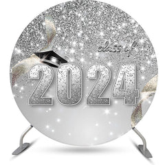 Lofaris Silver Glitter Class Of 2023 Graduation Party Backdrop