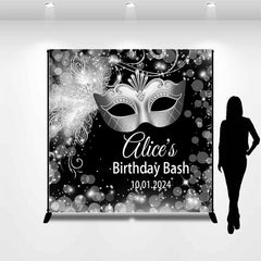 Lofaris Sliver Mask Bokeh Dots Custom Birthday Backdrop