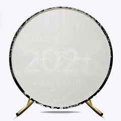 Lofaris Sliver Spark Class Of 2026 Black Round Grad Backdrop