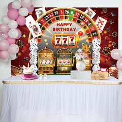 Lofaris Slot Casino Dice Night Happy Birthday Backdrop