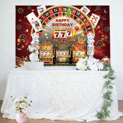 Lofaris Slot Casino Dice Night Happy Birthday Backdrop