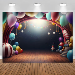 Lofaris Smrat Balloons Arch Colorful 1st Birthday Backdrop