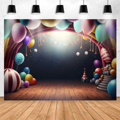 Lofaris Smrat Balloons Arch Colorful 1st Birthday Backdrop