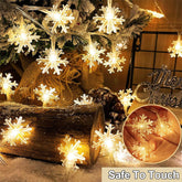 Lofaris Warm Color Snowflake Party LED String Fairy Lights