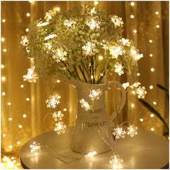 Lofaris Warm Color Snowflake Party LED String Fairy Lights