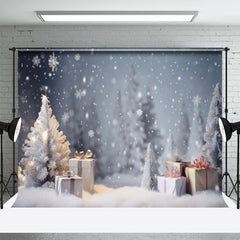 Lofaris Snowflake Gift Boxs Xmas Trees Christmas Backdrop