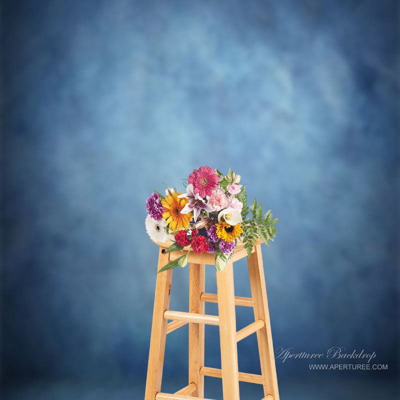 Lofaris Soft Fabric Blue Backdrop For Portrait Photography