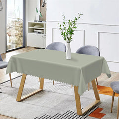 Lofaris Soild Color Sage Green Decorative Rectangle Tablecloth