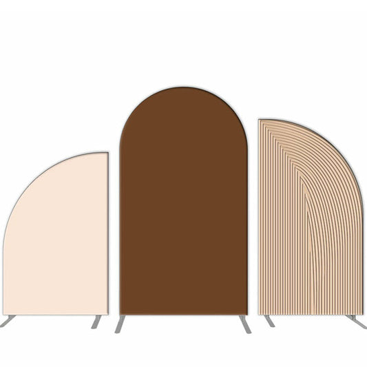 Lofaris Solid Color Brown Birthday Party Arch Backdrop Kit