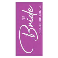 Lofaris Solid Color Custom Name Bride Beach Towel