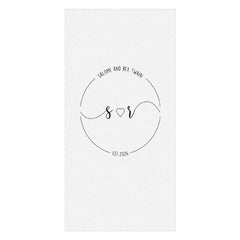 Lofaris Solid Color Custom Name Couple Beach Towel for Summer