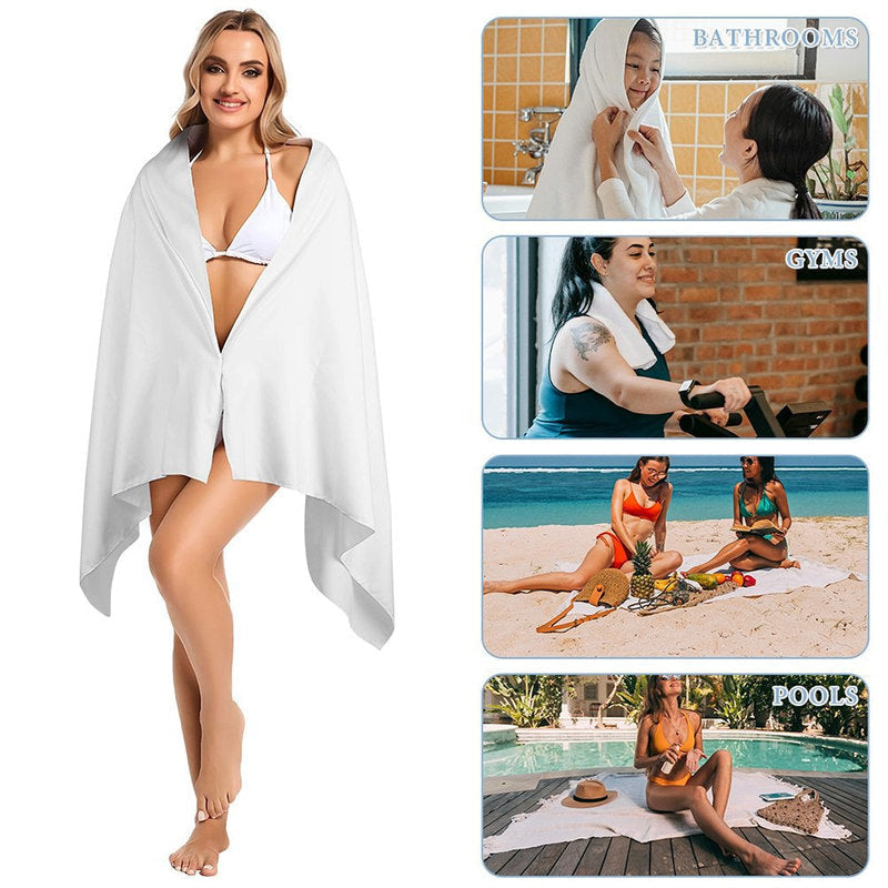 Lofaris Solid Color Custom Name Couple Beach Towel for Summer