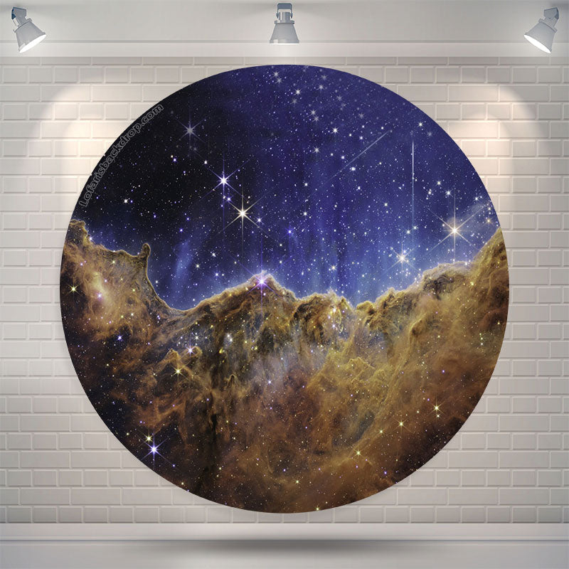 Lofaris Space Telescope Carina Nebula Party Round Backdrop