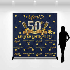 Lofaris Sparkle Black 1974 Repeat Custom 50th Birthday Backdrop
