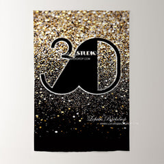 Lofaris Sparkle Gold Sequin Bokeh 30th Birthday Backdrop