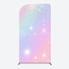 Lofaris Sparkle Rainbow Gold Glitter Arch Birthday Backdrop