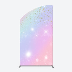 Lofaris Sparkle Rainbow Gold Glitter Arch Birthday Backdrop