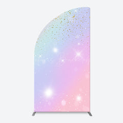 Lofaris Sparkle Rainbow Gold Glitter Arch Birthday Backdrop