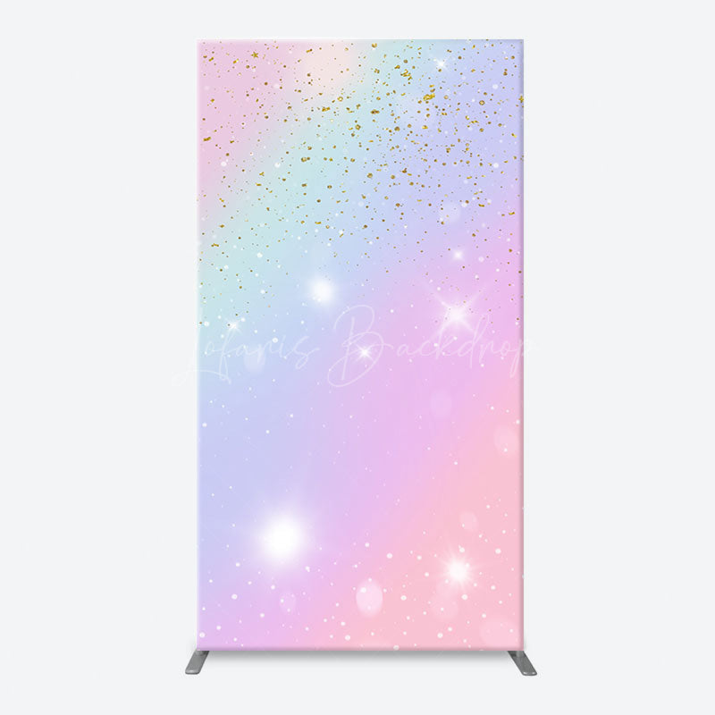 Lofaris Sparkle Rainbow Gold Glitter Arch Birthday Backdrop