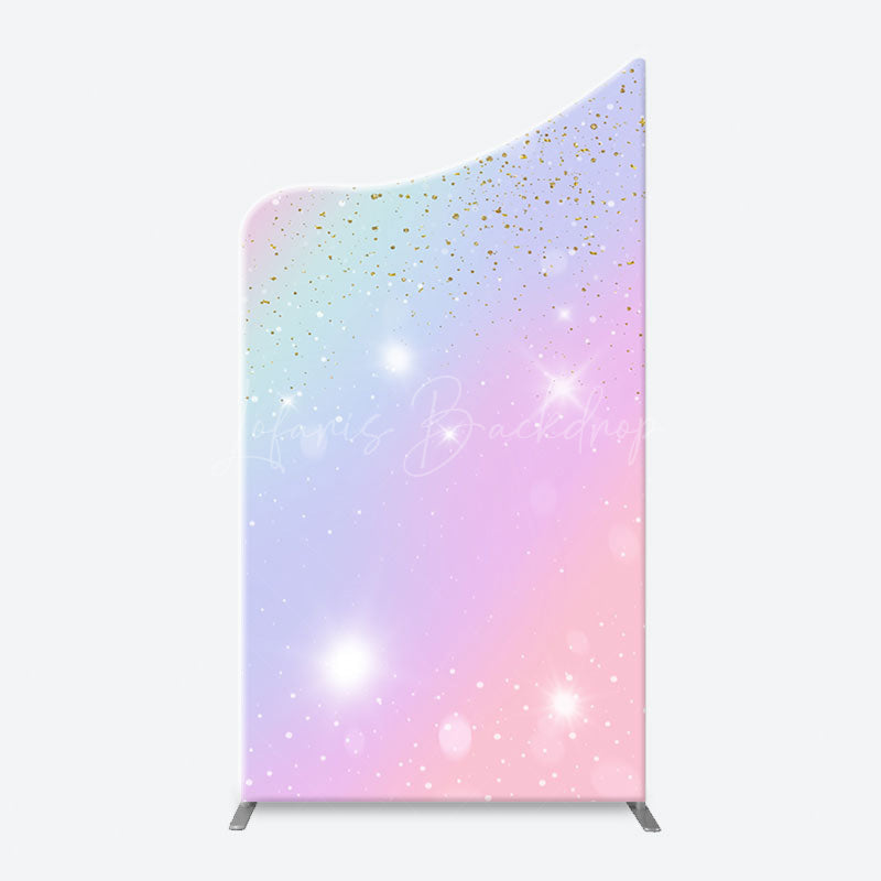 Lofaris Sparkle Rainbow Gold Glitter Arch Birthday Backdrop