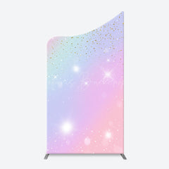 Lofaris Sparkle Rainbow Gold Glitter Arch Birthday Backdrop
